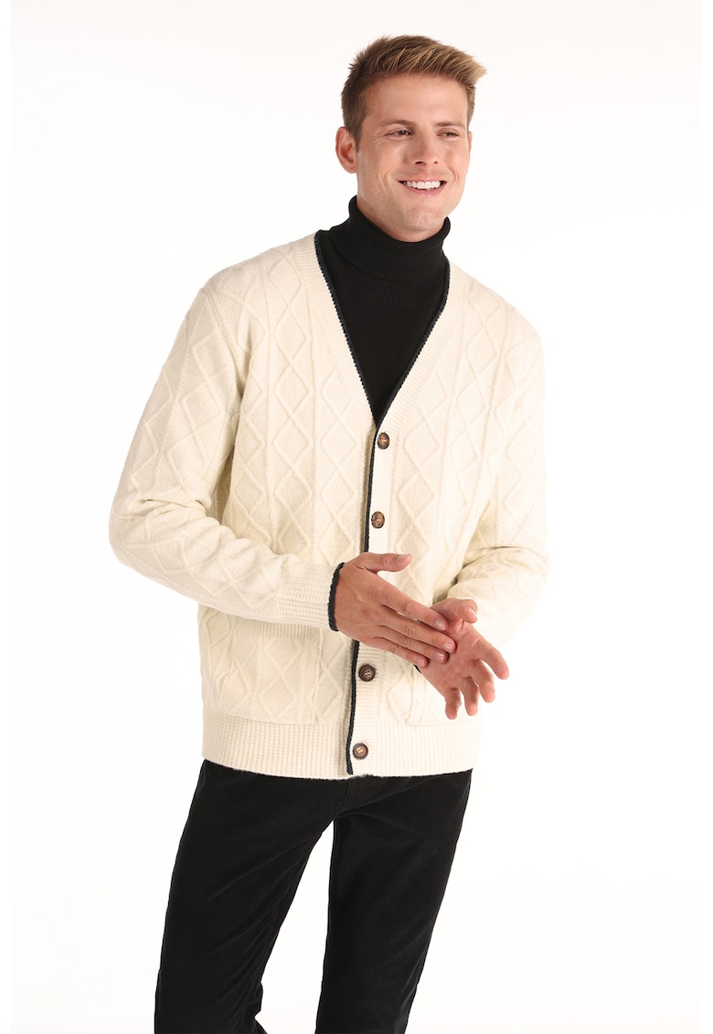 Cardigan cu decolteu in V si maneci cazute