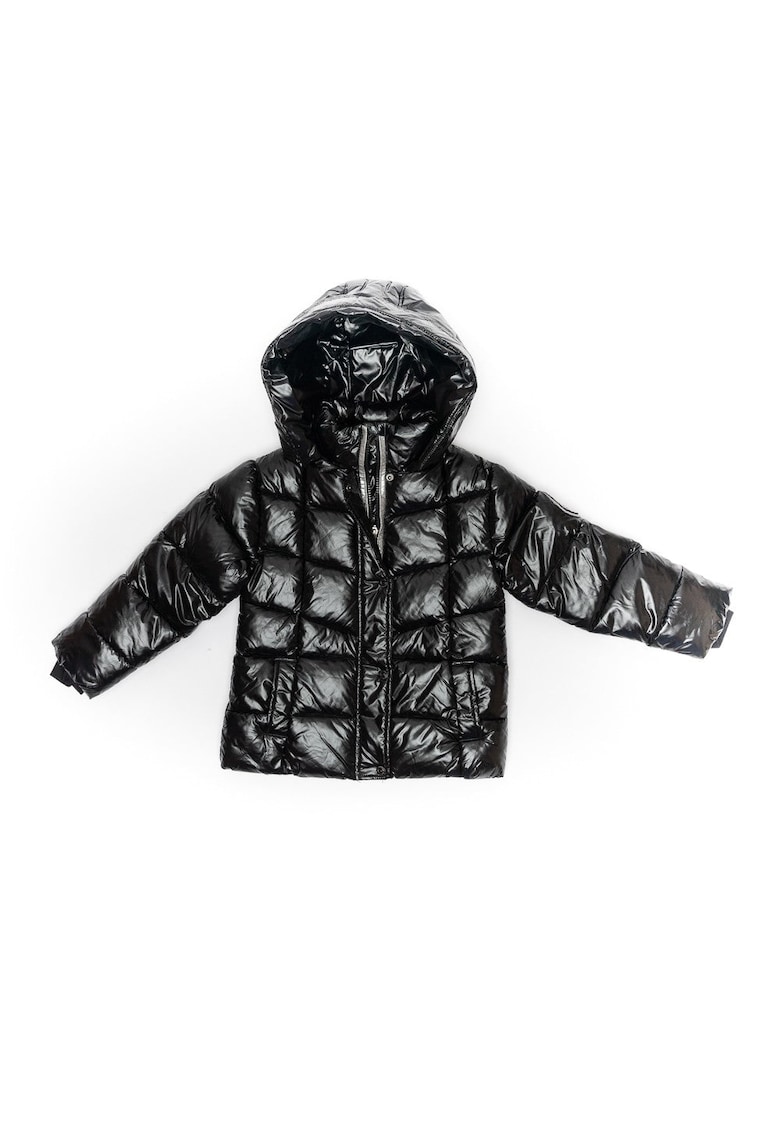 Geaca groasa copii -  cu gluga - neagra - 40834