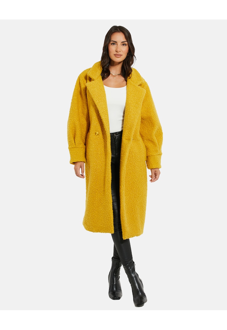 Дълго палто Sunflower 5877 с раздвоен ревер