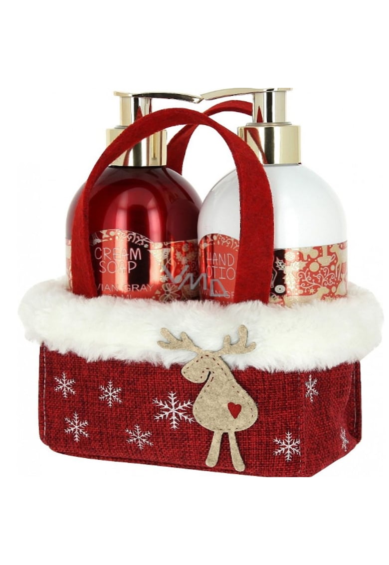 Set Sapun lichid  Red Christmas - 250 ml + Crema de maini - 250 ml