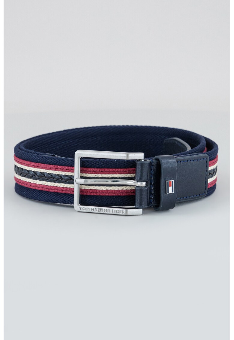 Curea de piele cu garnituri textile oliver