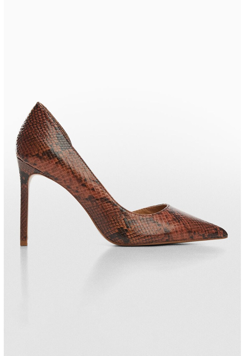 Pantofi d'orsay cu model piele de reptila audreys