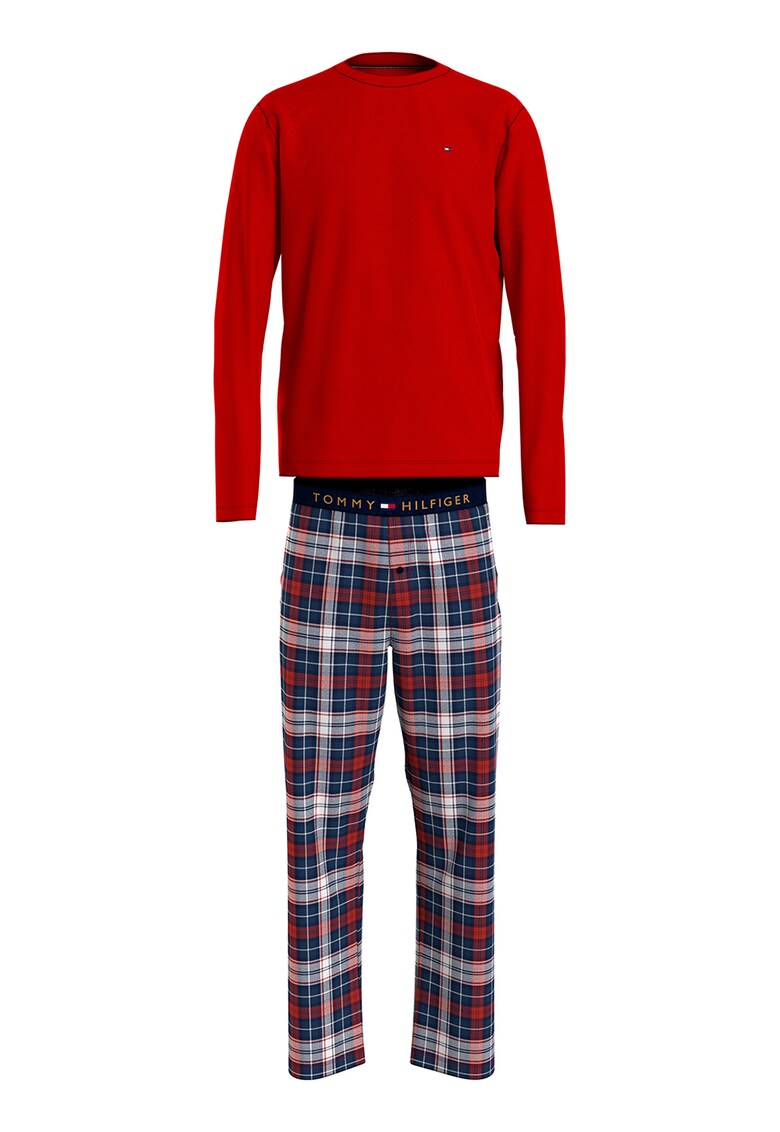 Pijama din amestec de bumbac cu pantaloni lungi