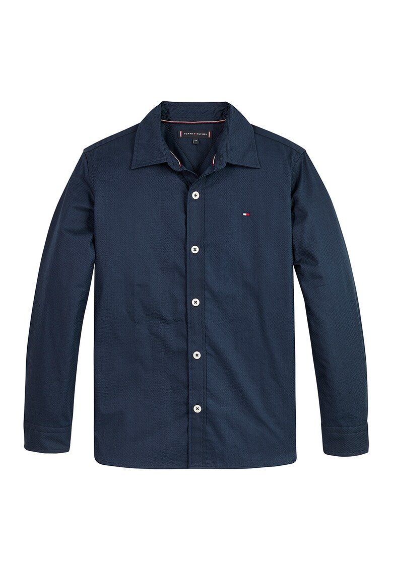 Tommy Hilfiger Camasa de bumbac cu logo brodat