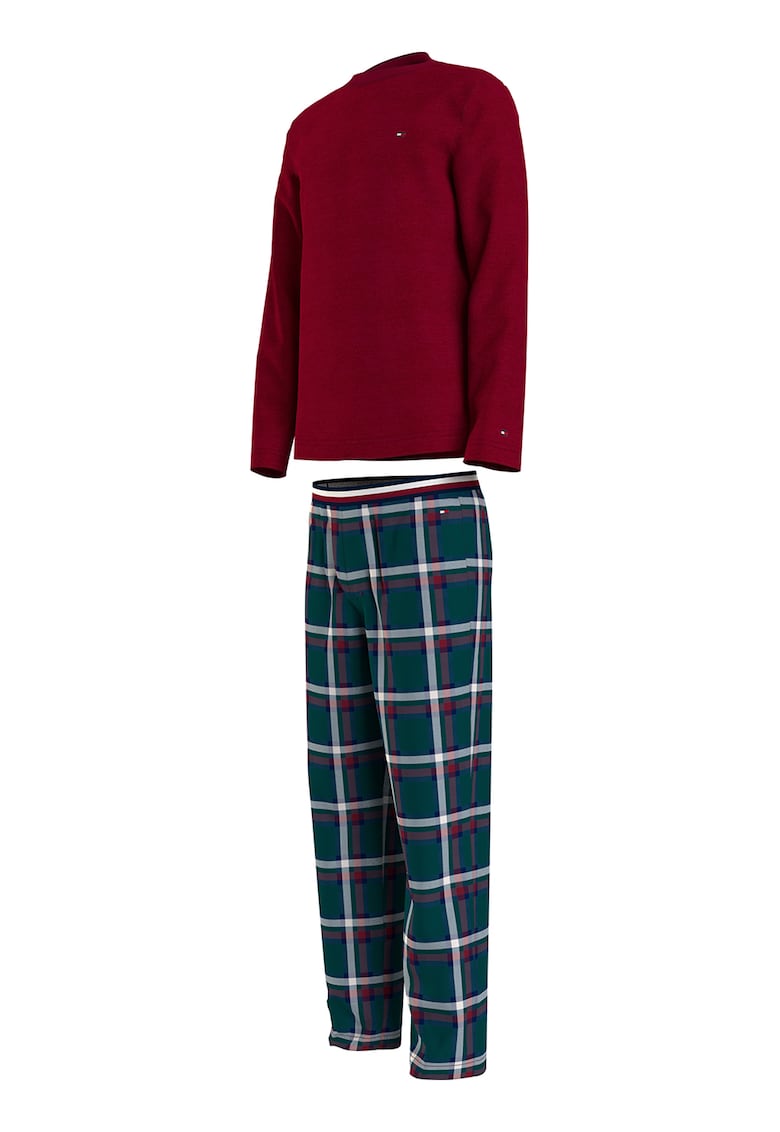 Tommy Hilfiger Pijama cu pantaloni lungi cu model in carouri