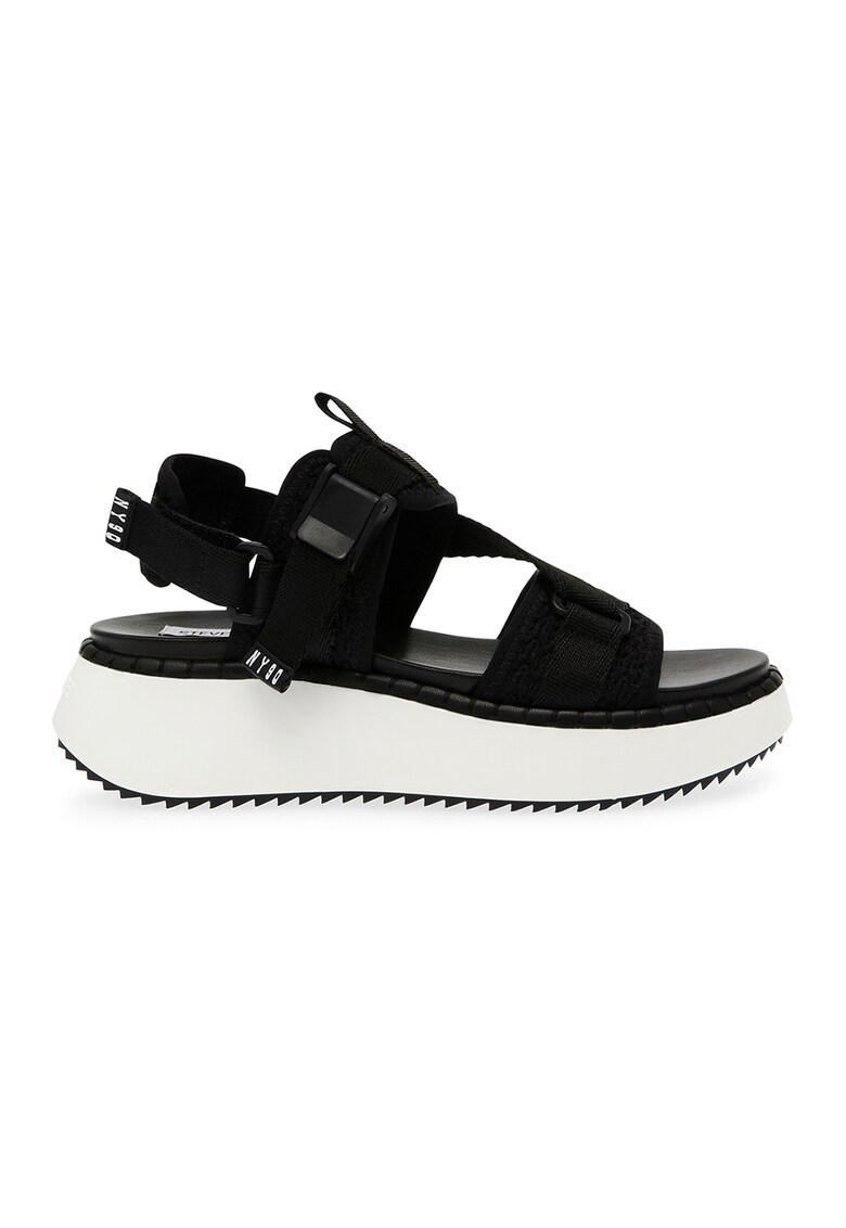 Sandale cu talpa wedge si inchidere velcro Decorum