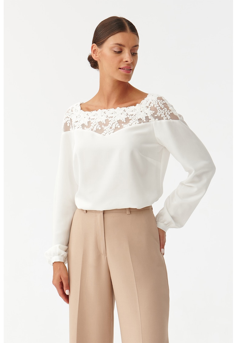 Bluza cu segmente cu broderie