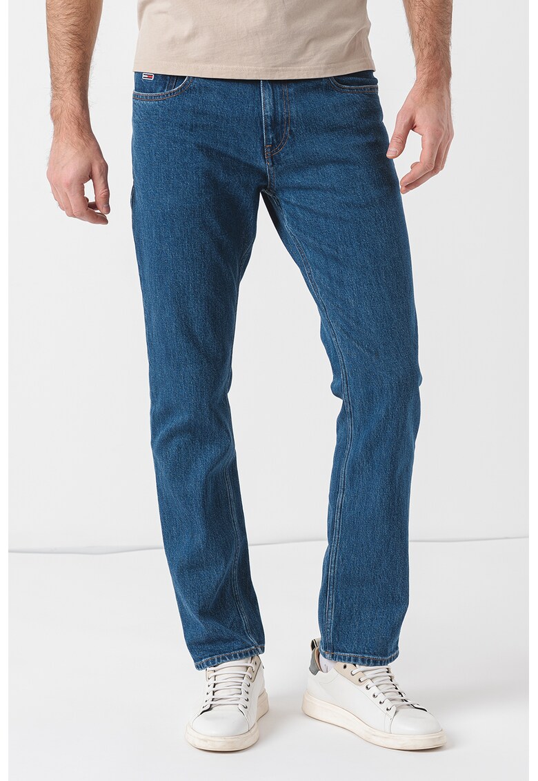 Blugi regular fit cu talie medie