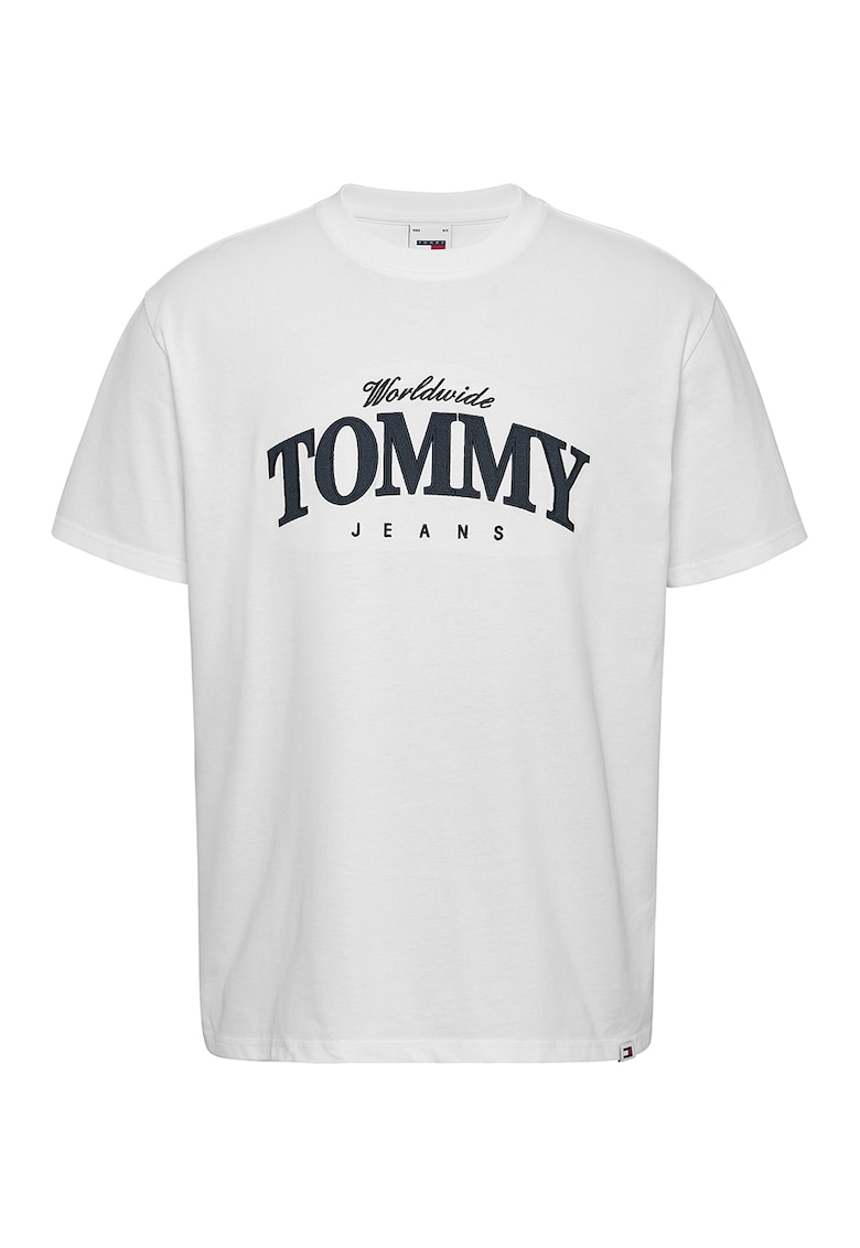 Tommy Jeans Tricou cu decolteu la baza gatului - din bumbac - cu logo supradimensionat