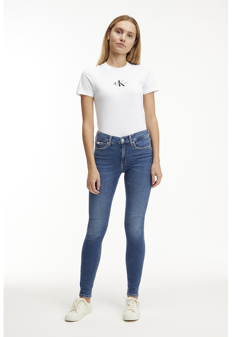 Blugi skinny cu talie inalta