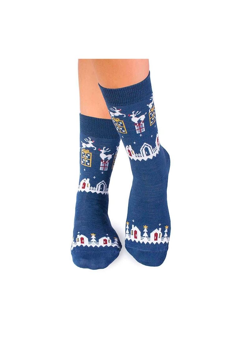 Sosete calduroase din lana merino Presents Albastru