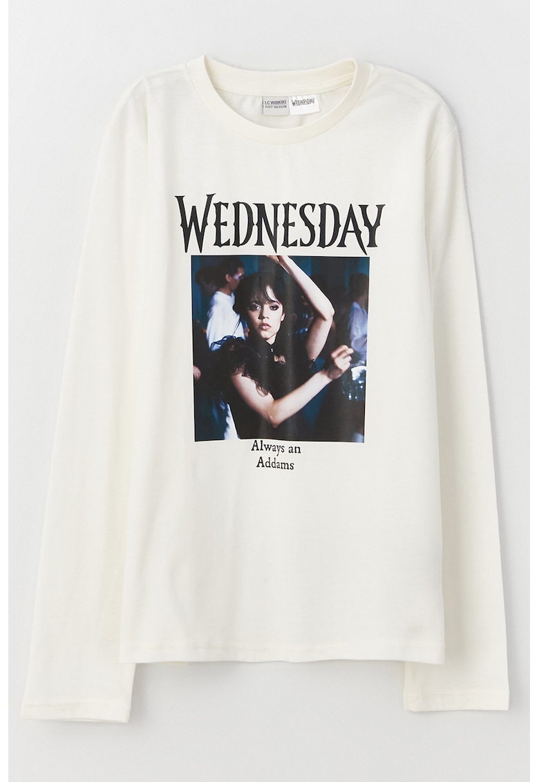 Bluza cu imprimeu tematic wednesday