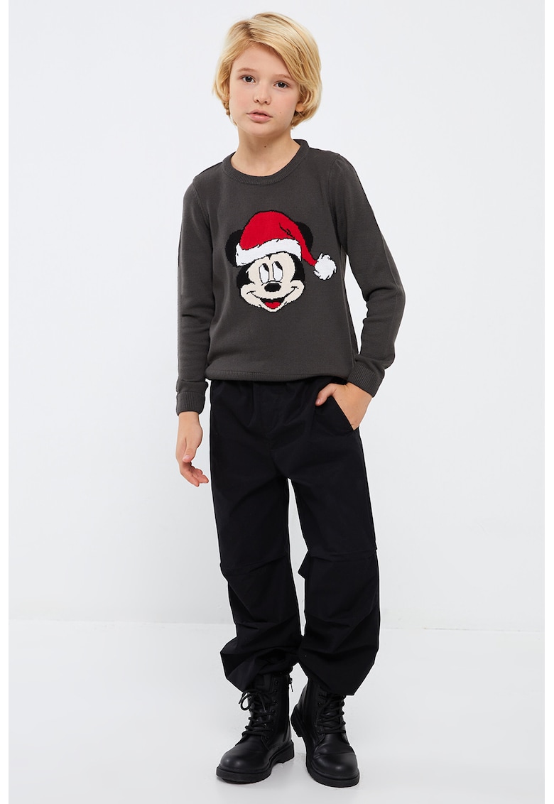 Pulover cu imprimeu cu desene - Gri antracit