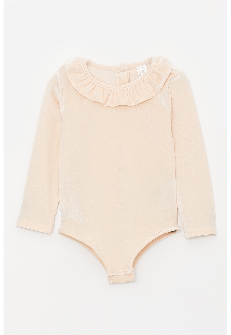 Body cu model uni si guler cu volane Body cu model uni si guler cu volane