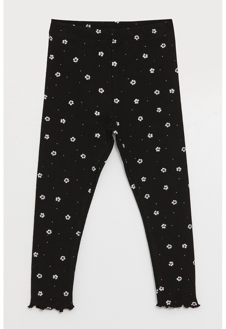 Set de pantaloni si bluza cu imprimeu floral