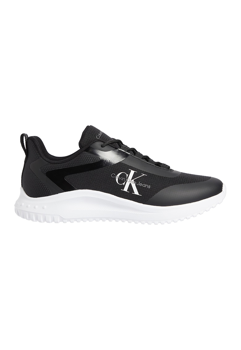 Pantofi sport textili cu logo - Negru