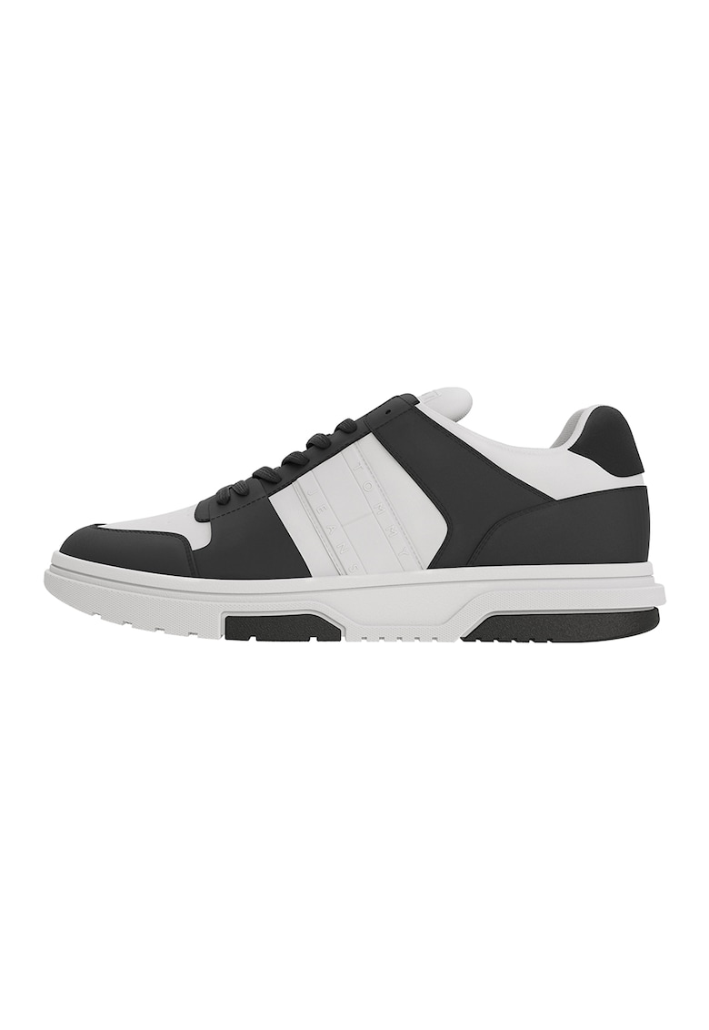 Pantofi sport din piele cu model colorblock