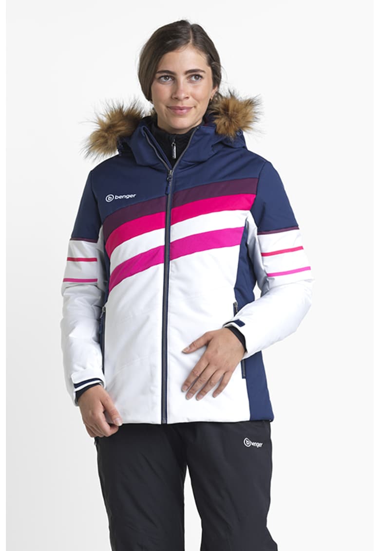 Geaca cu model colorblock pentru ski