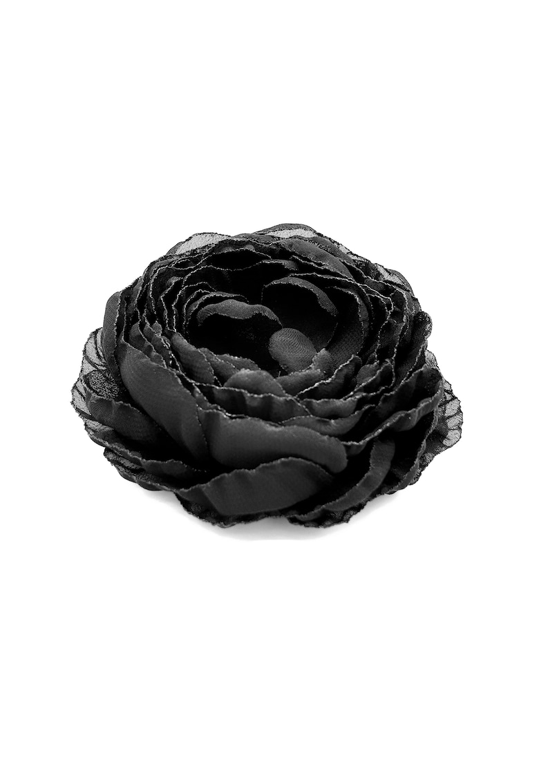 Brosa eleganta bujor - Layla - floare mare din voal negru