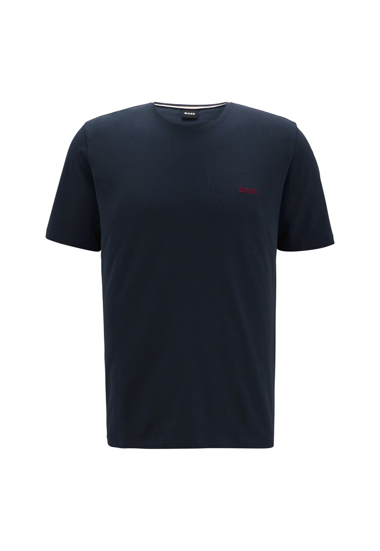 Tricou cu decolteu la baza gatului - cu logo discret