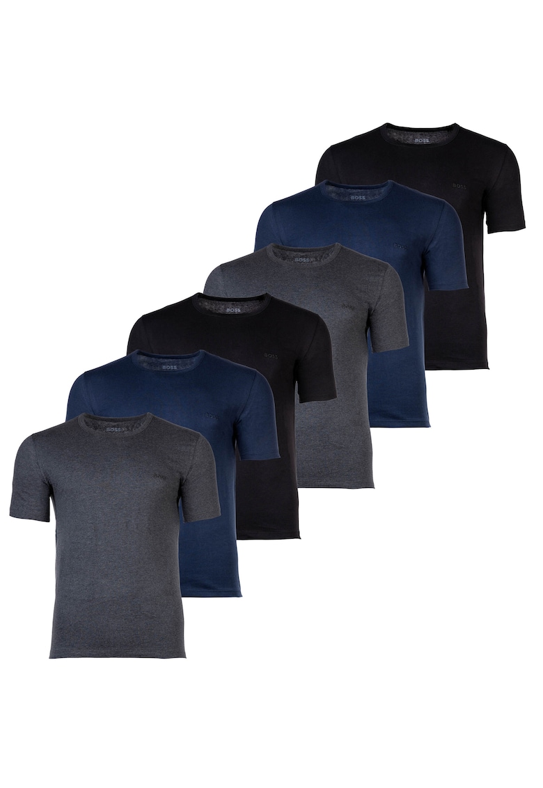 Set de tricouri cu decolteu rotund - 6 piese