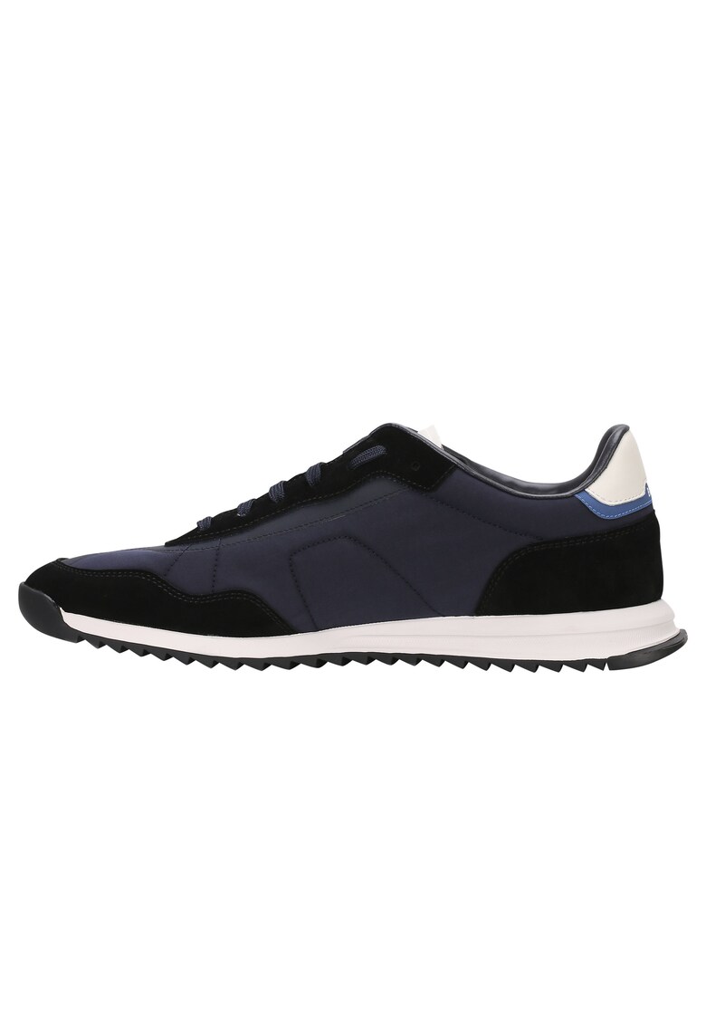 Pantofi sport de piele si material textil