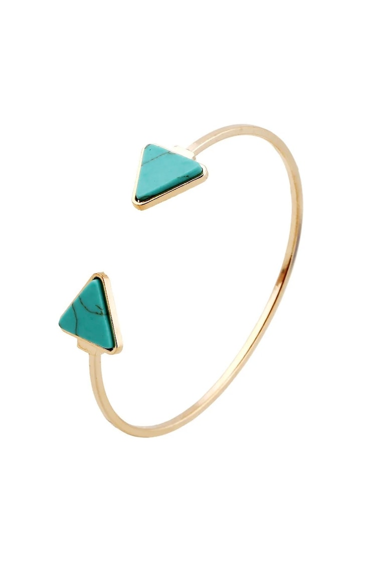 Bratara aurie - cu pietre turquoise - Mayra C1
