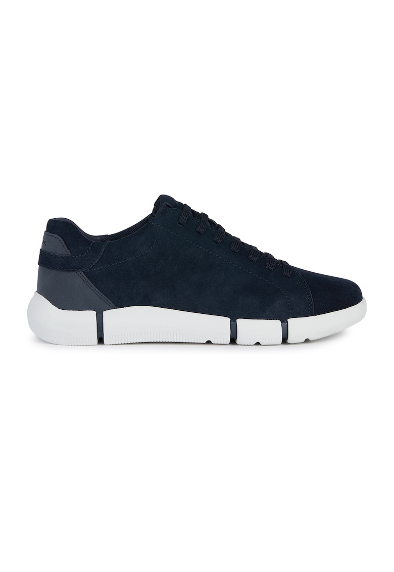Pantofi sport low-cut din piele intoarsa - Bleumarin