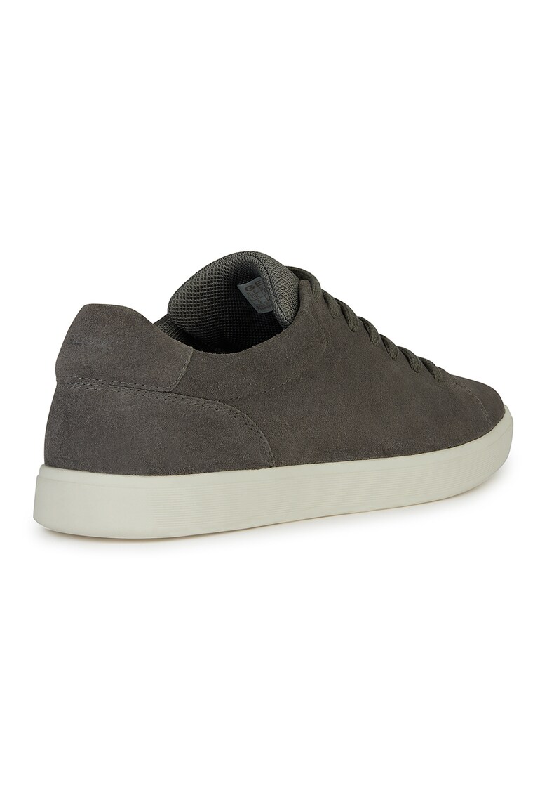 Pantofi sport din piele intoarsa cu insertii din plasa