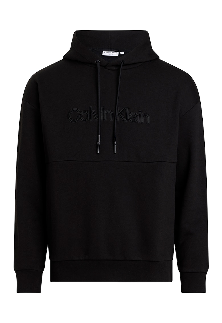 Hanorac din amestec de bumbac organic cu broderie logo