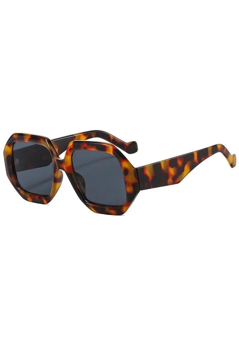 Ochelari de soare - maro - animal print - patrati - Mei C3