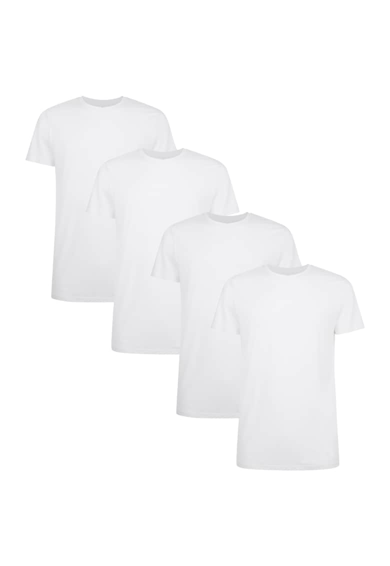Set de tricouri cu decolteu la baza gatului Ruben - 4 piese