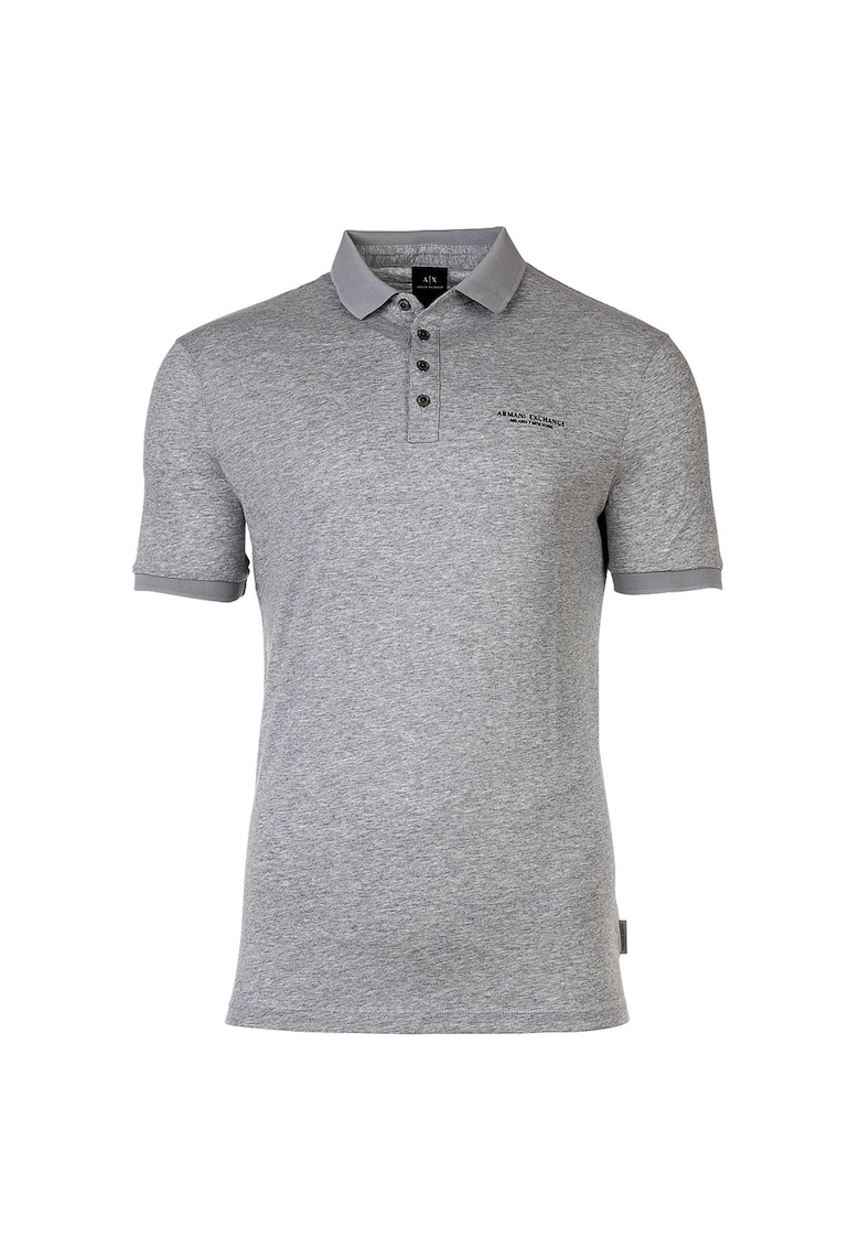 Tricou polo slim fit cu logo