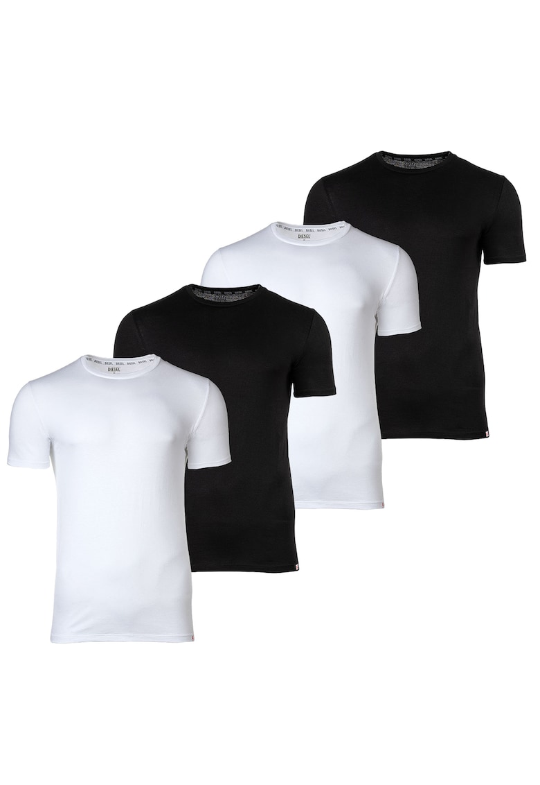 Set de tricouri cu decolteu la baza gatului - 4 piese