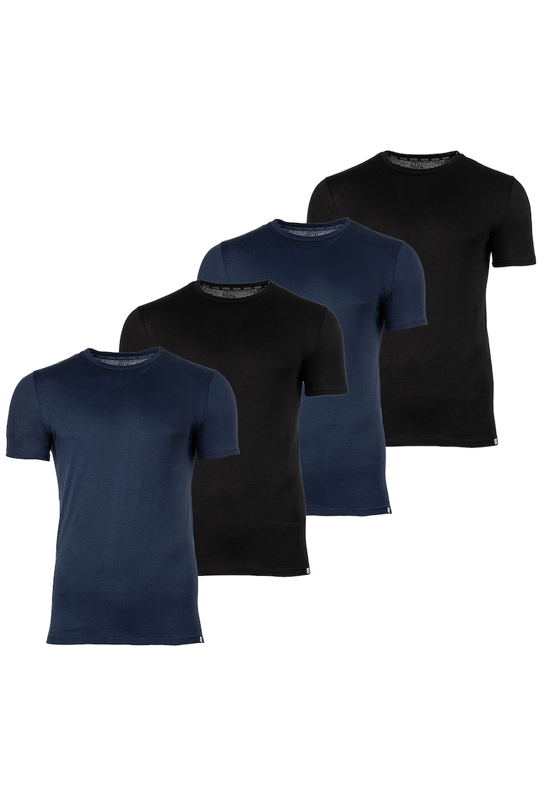 Set de tricouri cu decolteu la baza gatului - 4 piese