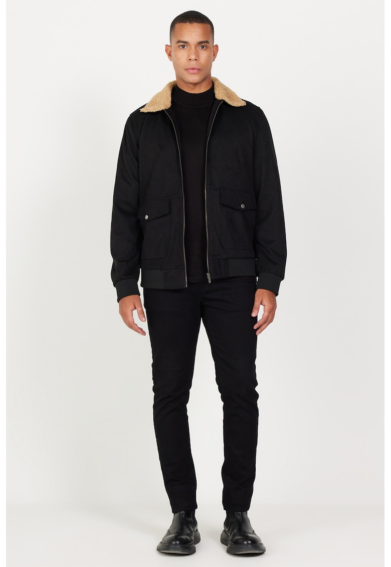 Geaca cu buzunare cu clapa