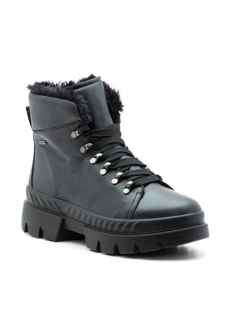 Ghete dama - Piele naturala - Negru - Negru