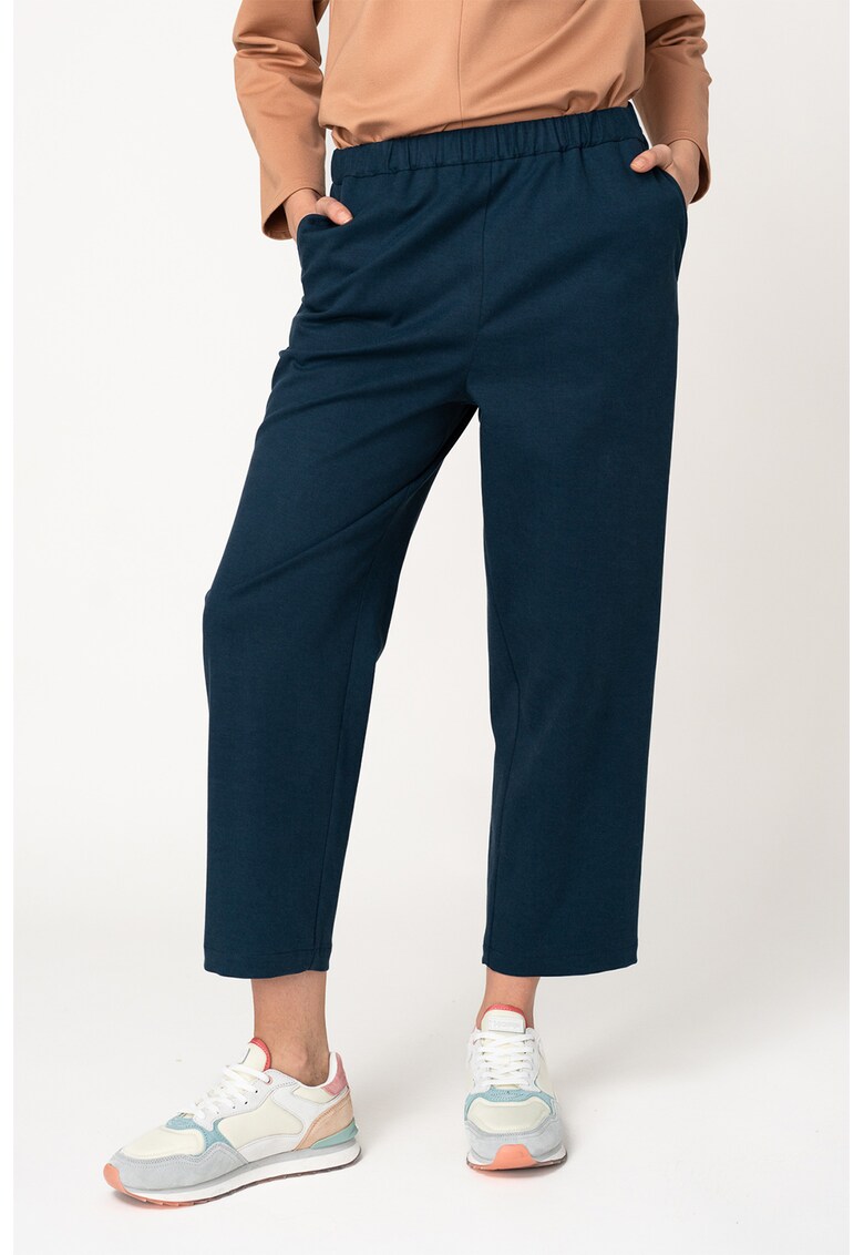 Pantaloni crop din amestec de lyocell charlie