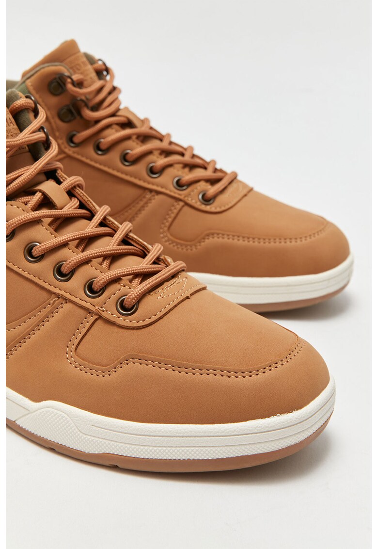 Pantofi sport mid-high de piele ecologica