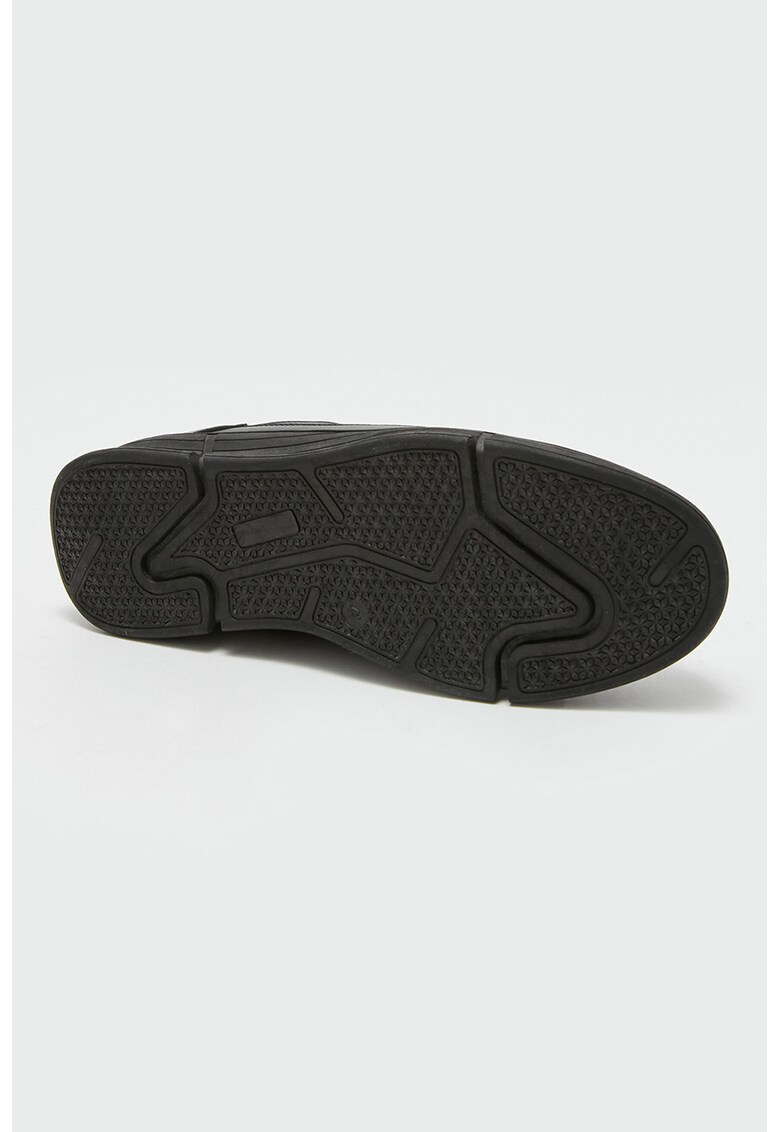 Pantofi sport de piele ecologica cu garnituri textile