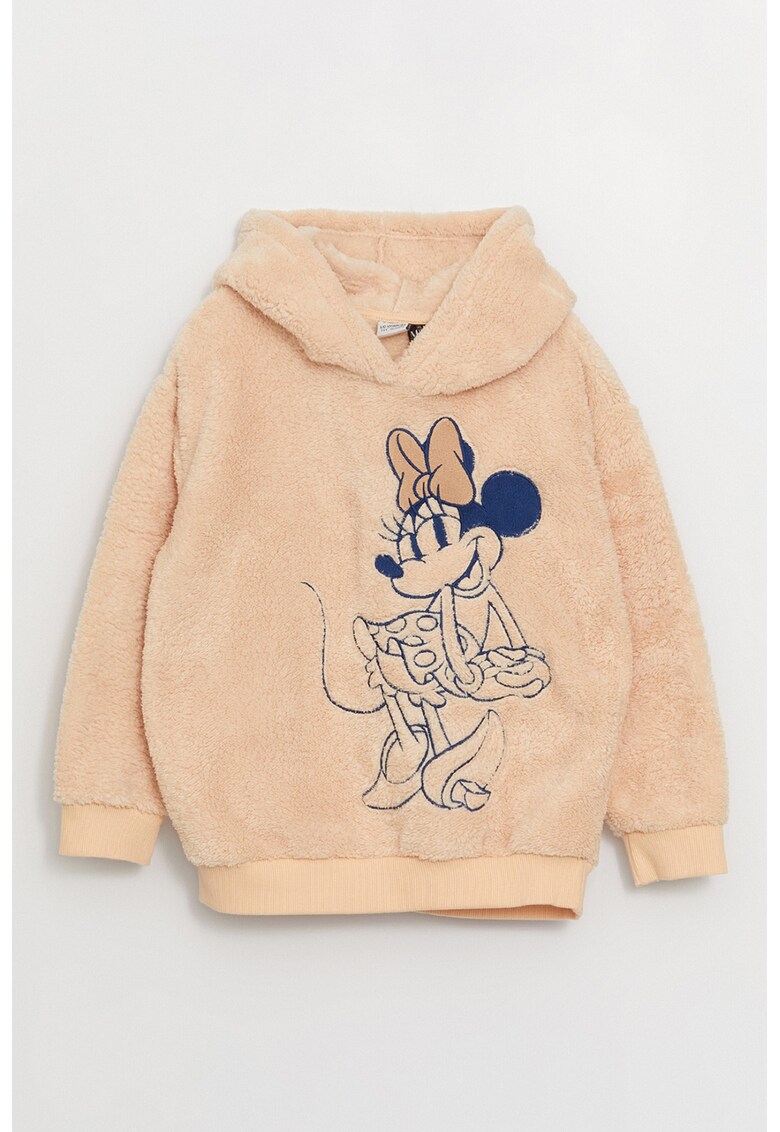 Hanorac din fleece cu broderie Minnie Mouse