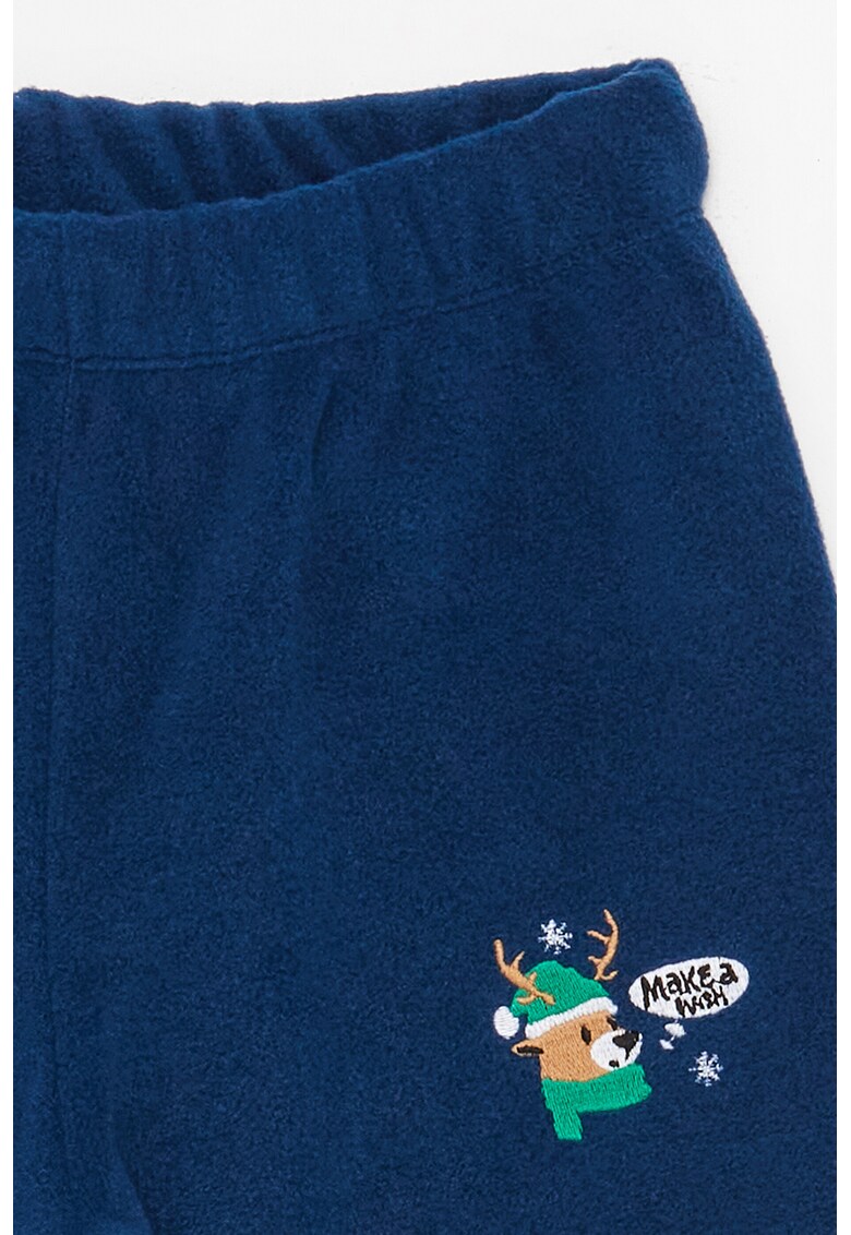 Pijama cu pantaloni lungi si imprimeu tematic de Craciun