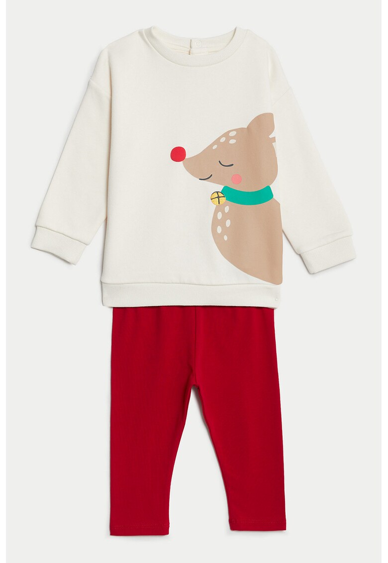 Set de bluza si pantaloni din amestec de bumbac