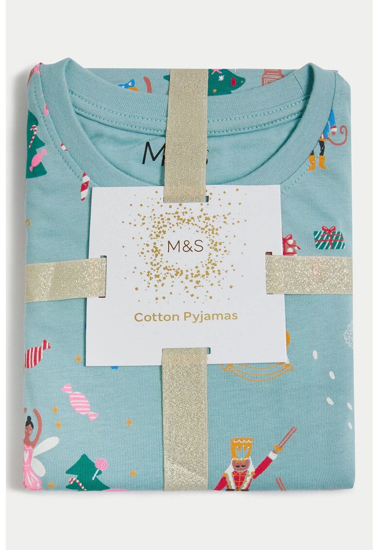 Pijama lunga cu tematica de Craciun