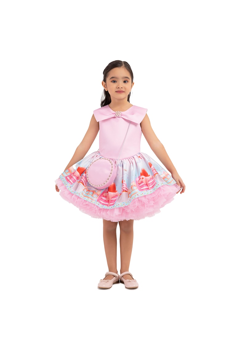 Rochita cu Tulle Fetite -  - cu Gentuta Asortata - 33209