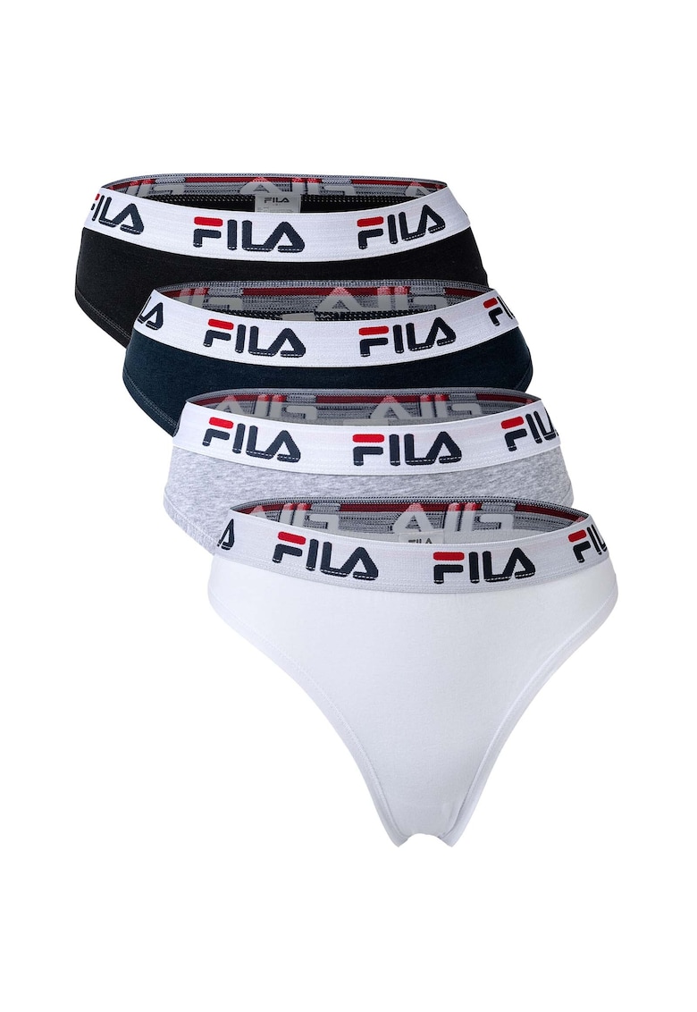 Set de chiloti brazilieni - 4 perechi - Alb/Negru/Gri