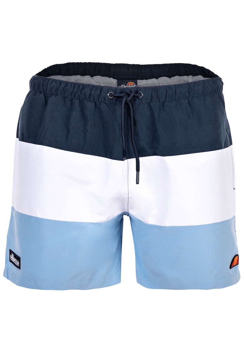 Pantaloni scurti de baie cu aspect colorblock Cielo 13751 - Alb/Albastru