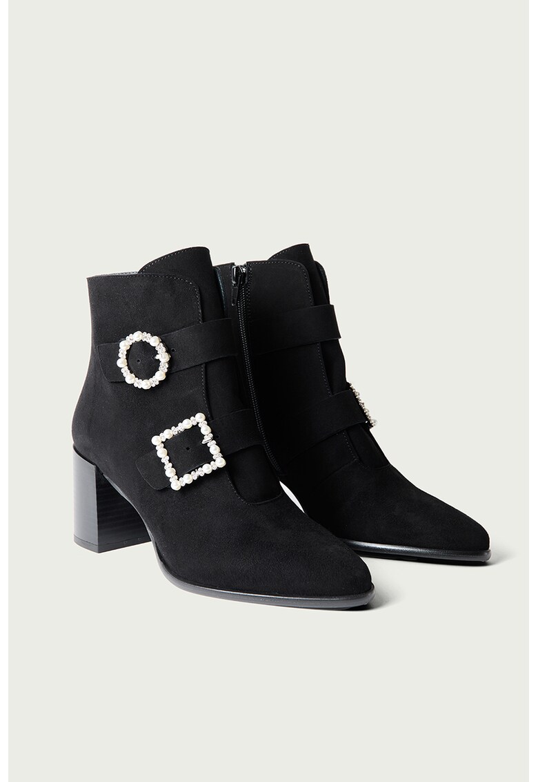 Botine din piele intoarsa Daphne