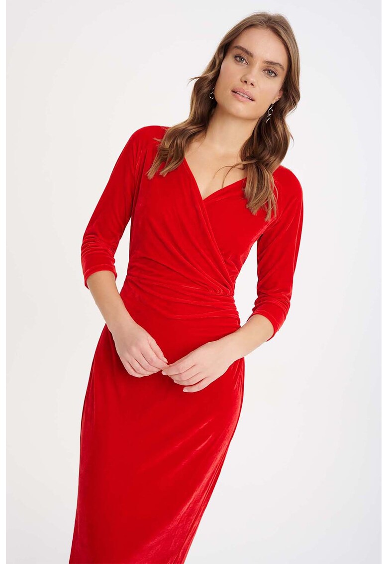 Rochie midi cu decolteu cahe-coeur