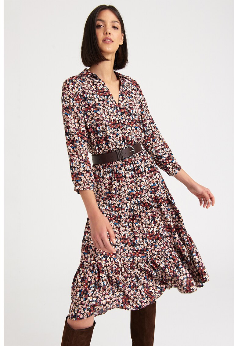 Rochie cu model si guler ascutit